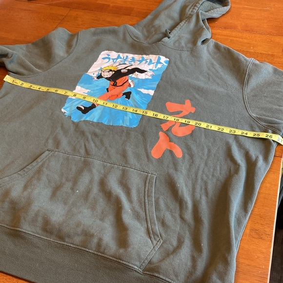 VTG Naruto Shippuden Mens Sz 2XL Graphic Kanji Anime Pullover Hooded Sweatshirt - Picture 12 of 12